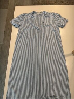 Laurence Tavernier Blue Striped Dress Size Small